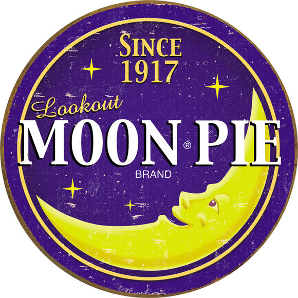 Lookout Moon Pie Since 1917 Logo Round Circle Man Cave Metal Tin Sign 1802