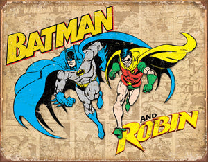 Batman & Robin Comic Book Superhero Man Cave Vintage Metal Tin Sign 1826