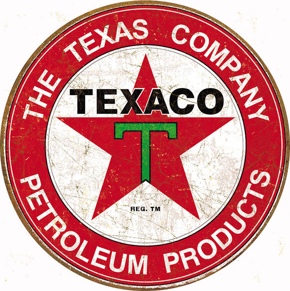 Texaco Filling Station The Texas Company Vintage Metal Tin Sign 1926