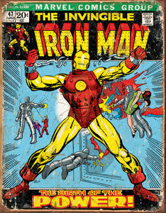 New The Invincible Iron Man Marvel Comic Cover Tin Sign 1969