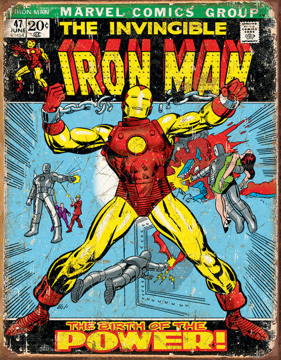 New The Invincible Iron Man Marvel Comic Cover Tin Sign 1969