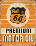 Phillips 66 Premium Motor Oil Orange Collectible Nostalgic Tin Sign 1996