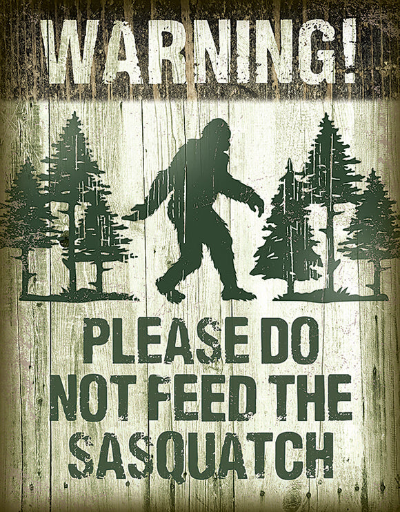 Tin Signs Sasquatch Please Do Not Feed Design Metal Sign Wall Decor 2096
