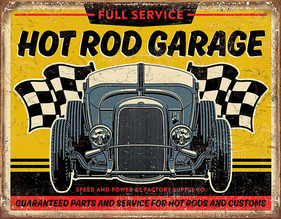 Hot Rod Garage Nostagic Tin Sign Wall Décor 2105