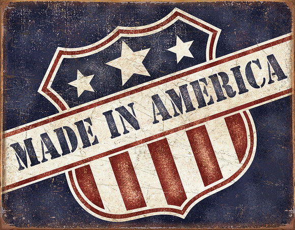 Made In America American Flag Design Metal Tin Sign 2119