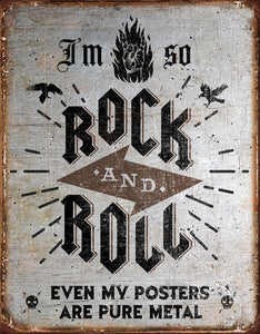 Tin Signs Rock And Roll Design Metal Sign Wall Decor 2171