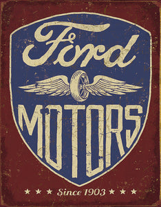 Ford Motors Car Automobile Brand Since 1903 Tin Sign 2205