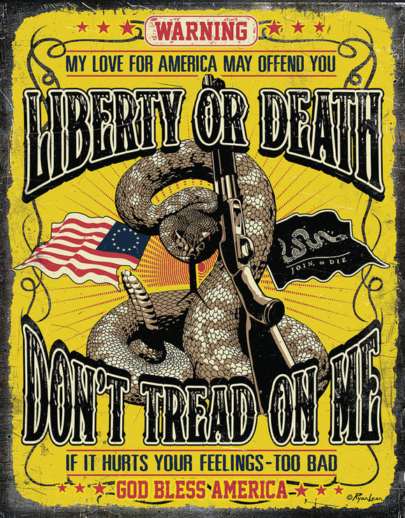 Tin Signs Don't Tread On Me Vintage Patriot Metal Sign Home Décor 2234