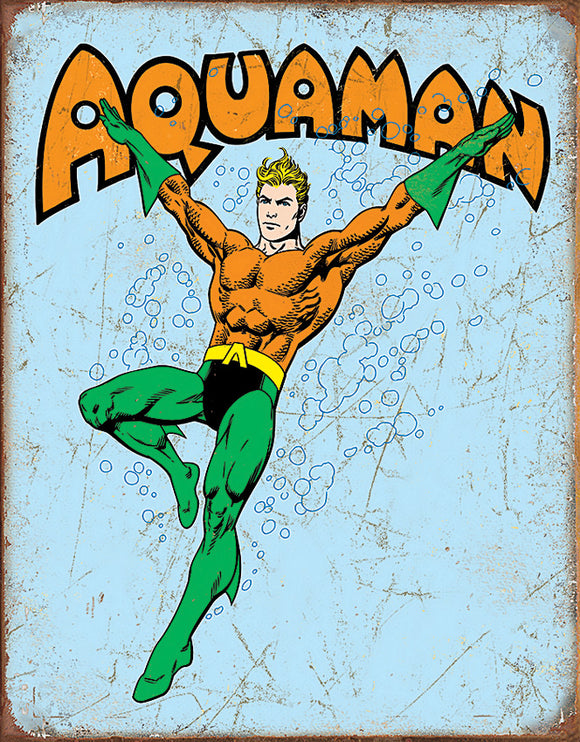 Retro Aquaman Wall Décor Metal Tin Sign 2254