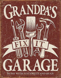 Grandpas Garage Tin Sign Wall Décor 2264