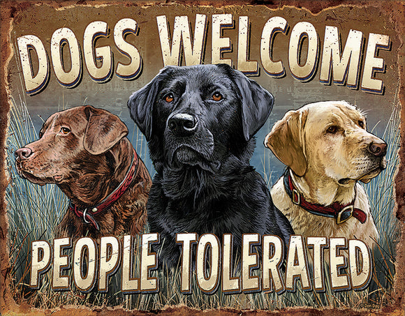 Tin Signs Dogs Welcome Vintage Pets Metal Sign Home Décor 2279