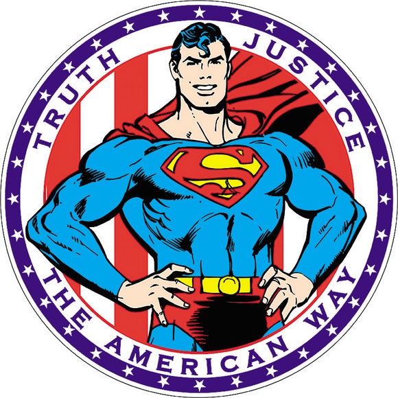 Superman American Way Blue Red & White Comic Tin Sign Wall Décor 2335