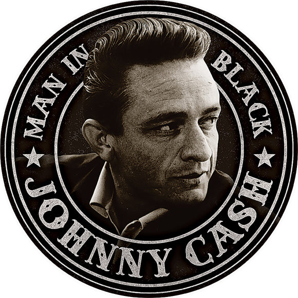 Johnny Cash Man In Black Nostalgic Black/White/Grey Wall Décor Tin Sign 2343