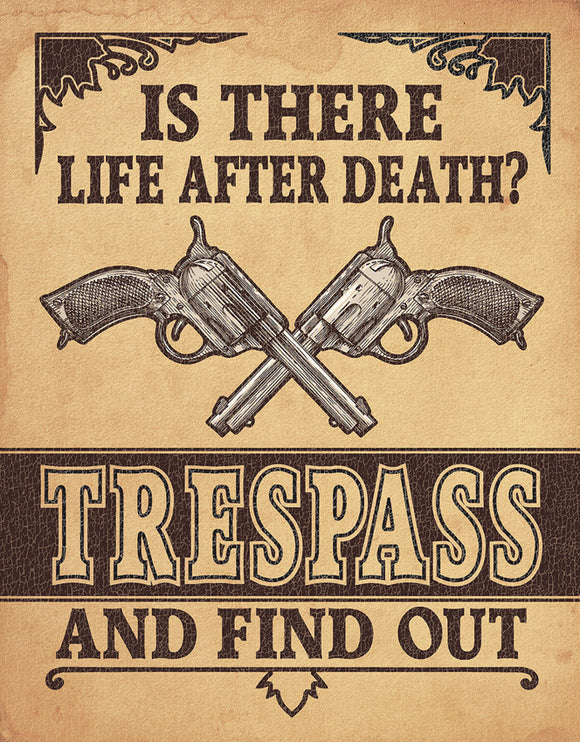 Trespass Sign Nostalgia Tin Sign Wall Décor 2347