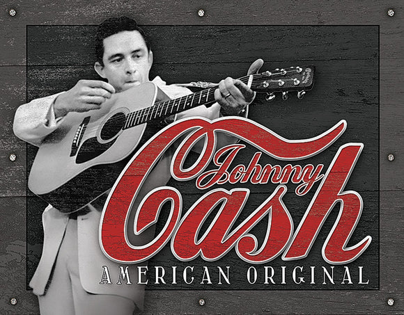 Cash American Original Black/Red/Grey Music Wall Décor Tin Sign 2362
