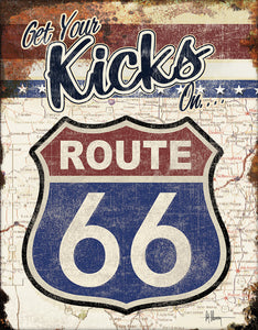 Your Kicks Route 66 Tin Sign Wall Décor 2411