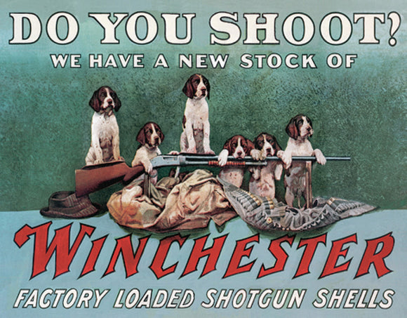Tin Signs Do You Shoot? Winchester Hunting Metal Sign Home Décor 2442