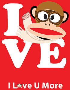 Paul Frank Love Monkey Wall Décor Metal Tin Sign 2483