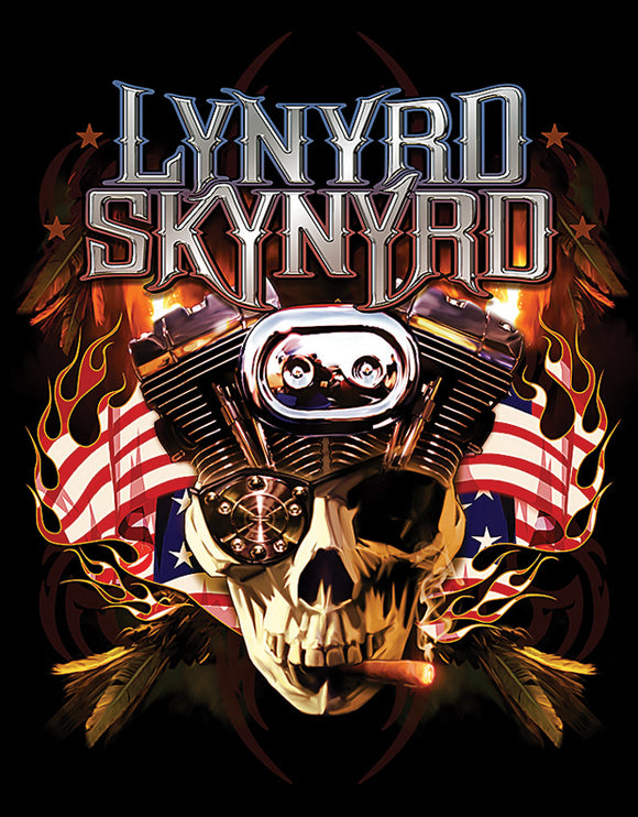 Tin Signs Lynyrd Skynyrd Motor Skull Design Metal Sign Wall Decor 2516