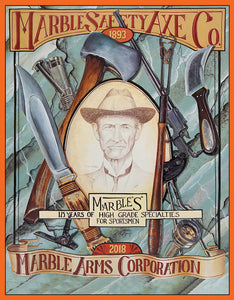 Marbles Safety Axe & Arms Co. Sportsman Hunting Gear Man Cave Metal Tin Sign 9163