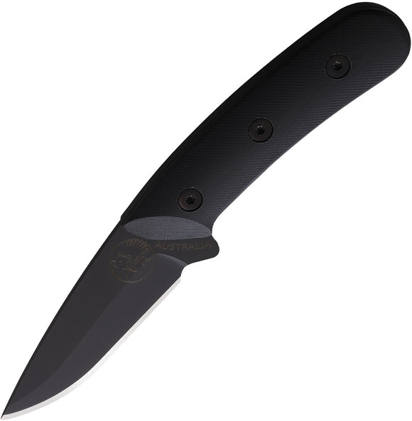 Tassie Tiger Knives Skinner Black G10 D2 Steel Fixed Blade Knife AUSB