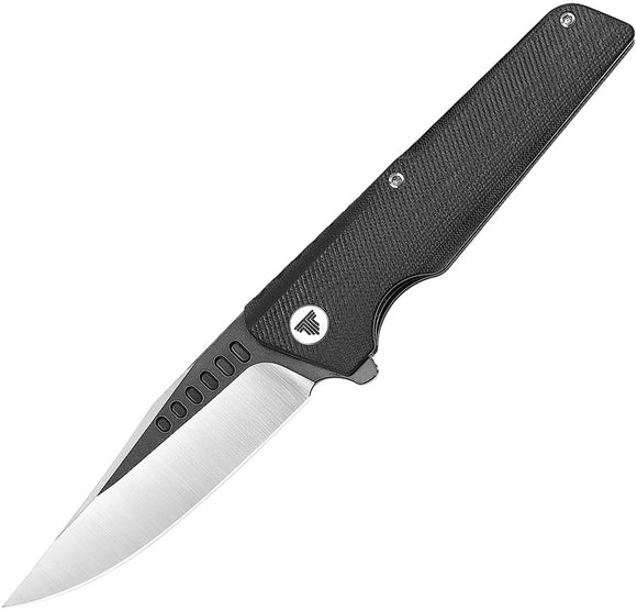 TRIVISA Orion Linerlock Black G10 Folding D2 Steel Pocket Knife TY01BDG