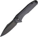 TRIVISA Antliae Button Lock Black Micarta Folding 14C28N Sandvik Pocket Knife TY22BM14