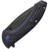 Proelia Tactical Linerlock Black G10 Stonewash D2 Folding Knife 916