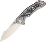 Bastion BRAZA EDC Linerlock Stingray Gray Titanium Handle Stainless Knife