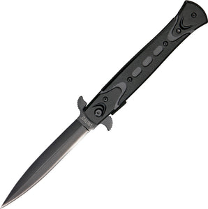 United Cutlery Rampage A/O Folding Blade Black Aluminum Handle Stiletto Knife 2885