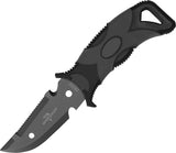 United Cutlery Wahoo Killer Scuba Dive Black Fixed Sawback Blade Knife 2897