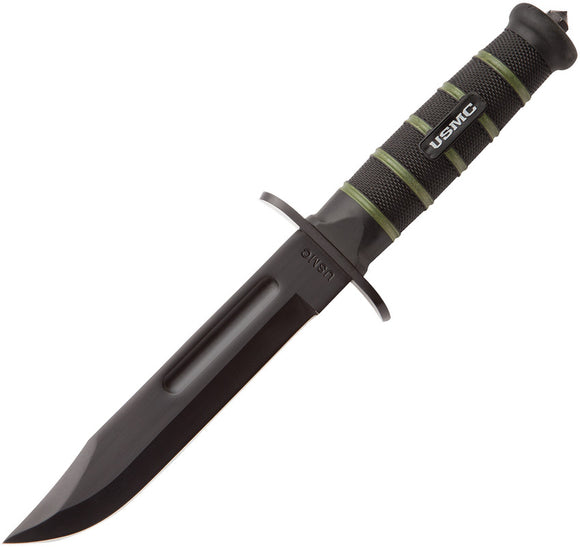 United Cutlery USMC Blackout Combat Fighter Knife + Sheath 3156