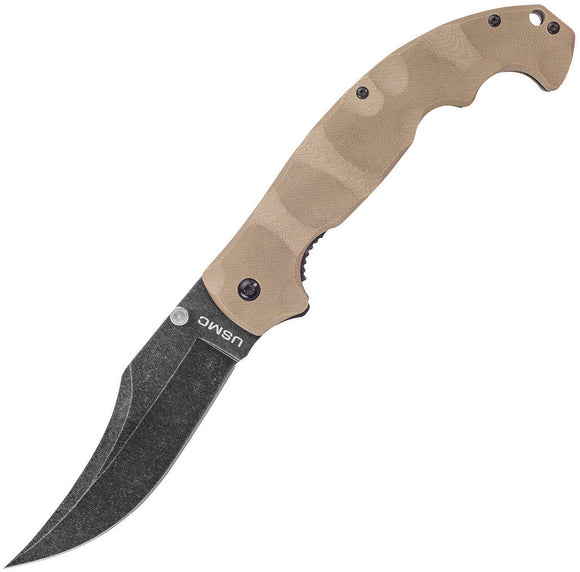 United Cutlery USMC Linerlock Brown Folding Pocket Knife 3214
