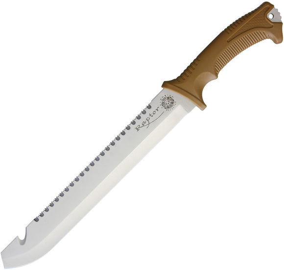United Cutlery Colombian Raptor Fixed Sawback Blade Brown Handle Machete 3234