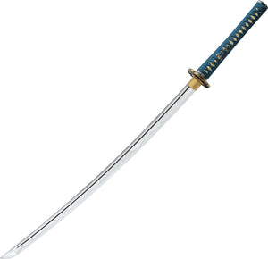 United Cutlery Shikoto Teal Katana 39.5" T10 Sword + Wooden Storage Box 3237