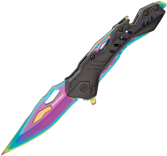 United Cutlery Rampage Linerlock A/O Spectrum Rainbow Folding Knife 3305