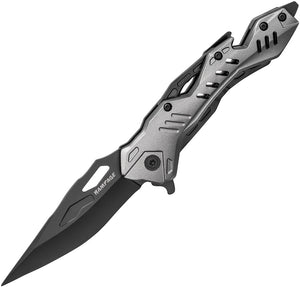 United Cutlery Rampage Linerlock Gray & Black Folding Knife 3307