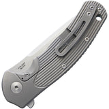 Ultimate Defense Knives Gray Titanium Predator Framelock CTS-204P Folding Knife 02