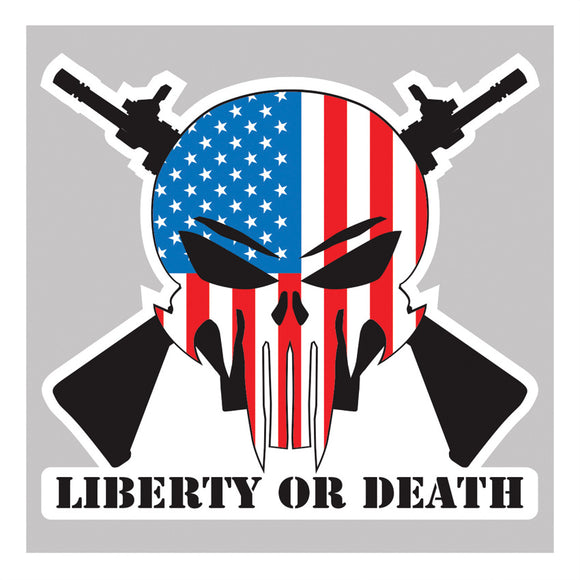 United States Tactical Liberty or Death USA Skull Design Sticker BS753
