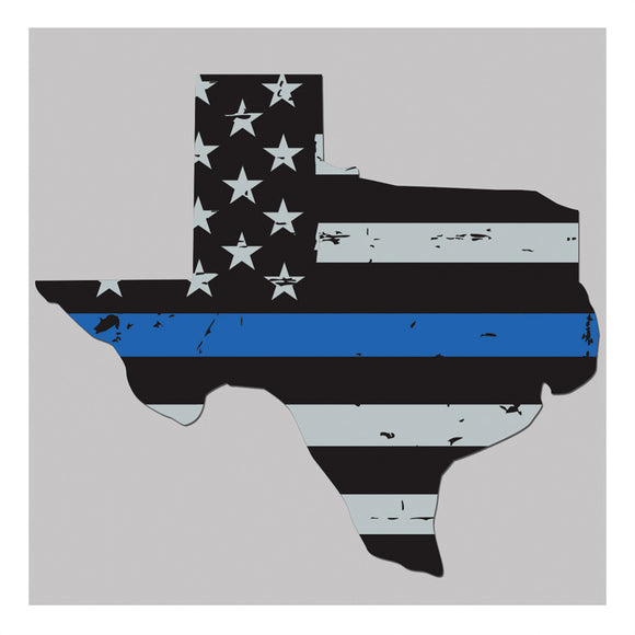 United States Tactical Thin Blue Line Texas Design Sticker BS766