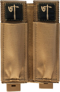 United States Tactical Double Pistol Mag Pouch Coyote Brown