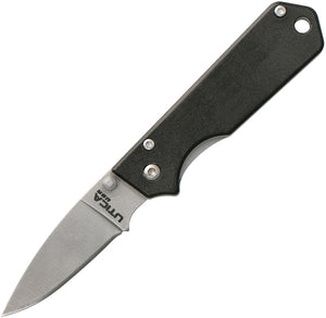 Utica Black Aluminum Handle Linerlock Folding Pocket Knife 112012bk