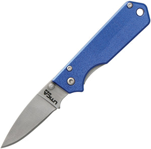 Utica Blue Aluminum Handle Linerlock Folding Pocket Knife 112012b