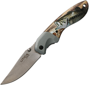 Utica Bass Ridge I Pocket Knife Linerlock Aluminum Folding Stainless 911001CP
