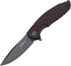 Ultra-X Ripple Linerlock Black G10 Handle Folding 440C Steel Blade Pocket Knife