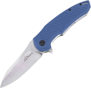 Ultra-X Vulture Linerlock Blue Gray G10 Handle Folding D2 Steel Blade Pocket Knife