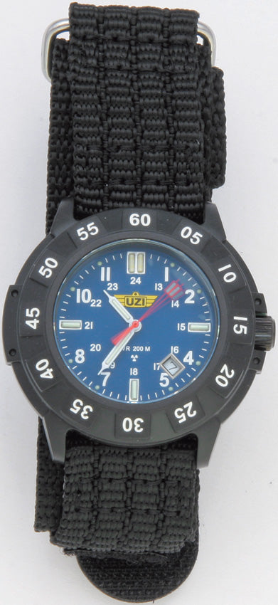 Uzi Protector Black Smooth GFN Band Wrist Watch 004N