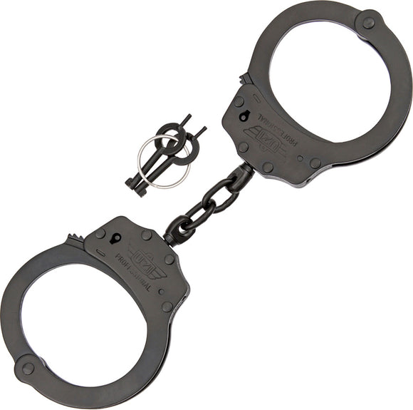 Uzi Professional Handcuff Black Finish Steel Double Lock HCPROB