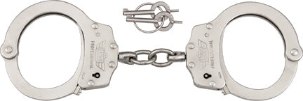 Uzi Professional Handcuff Silver Finish Steel Double Lock HCPROS