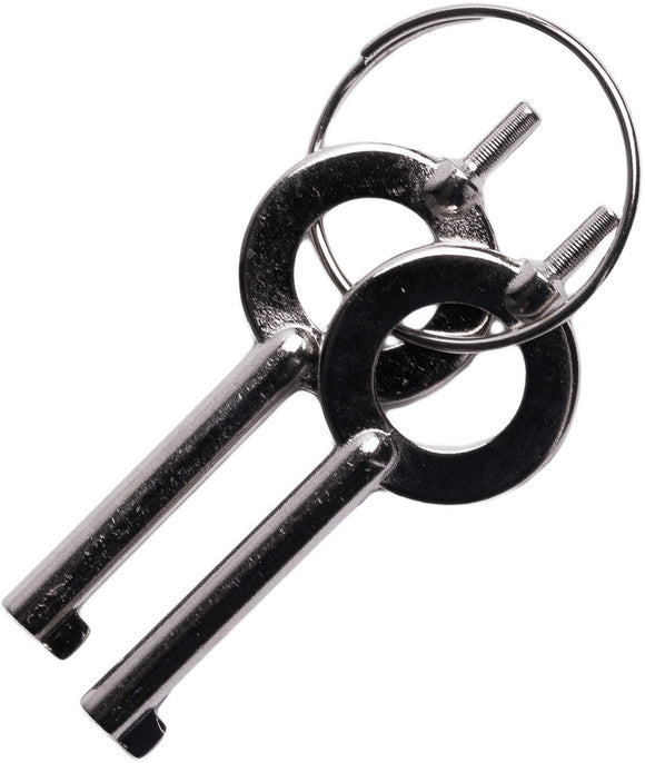 Uzi Handcuff Key Set Stainless Universal Keys KEYPAIR